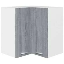 vidaXL Armoire d'angle suspendue "Lyon" Gris Sonoma 57 x 57 x 60 cm Bois d'ingénierie - Gris - Voir 2