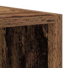 Bibliothèque/Buffet vidaXL en bois ancien 66x30x98 cm, ingénierie du bois - Tabac - Voir 9