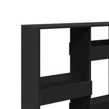 vidaXL Schwarze Trennwand 100x33x135 cm Holzwerkstoff - Schwarz - Übersicht 7