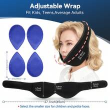 面部冰敷包 - 内含 4 个可重复使用的冷热凝胶包，用于缓解颞下颌关节疼痛、下巴、头部和智齿疼痛，可调节舒适包裹，有助于放松身心、消肿降温，是日常自我护理、面部护理和舒适时刻的完美礼物。 - 彩色 - 查看 6