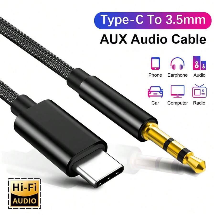 3.5mm Headphone Jack Auxiliary Cable, Lightning Adapter AUX Audio Cable Compatible With IPhone 17 Series, Car, Home Stereo Speakers, Headphones, Compatible With IPhone 17 Pro Max/17 Pro/17/Air/17/16/15, S25/S24/S23/S22/S21/S20, Series - A - View 1