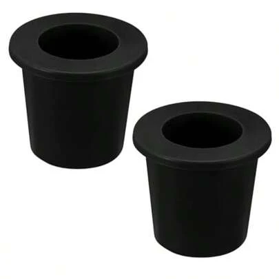 2 Black Patio Table Umbrella Hole Rings Parasol Hole Ring For Garden Table Poolside And Beach Umbrella Stability Durable Silicone Design For Secure Fit