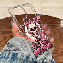Pink Skull Magnetic Attraction Phone Case Suitable For Compatible With IPhone 17,16, 15, 14, 13, 12, 11, PRO MAX, PLUS ,Air,As Well As Galaxy S26/25/24/23/22 Ultra/ Edge /FE/+,A56/54/36/35/16/15/14,Fashionable Phone Cases - Nhiều màu - Xem 5