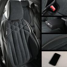 JDWBT Faux Suede Car Seat Covers, Semi-Covered, Complete Set, For Nissan Qashqai, Micra, Note, X-Trail, Leaf, Almera; Durable, Easy To Clean - Black - View 5