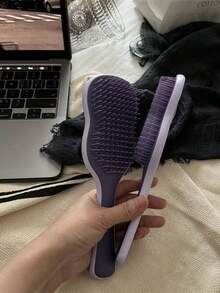1pc Women's Banana Leaf Detangling Comb, Suitable For Long Hair, Massage Scalp, Home & Outdoor Use - Multicolor - View 7