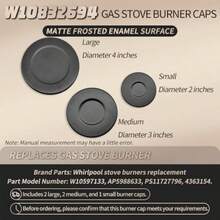 W10832694 Gas Stove Burner Caps Fit For  Stove Burner  Replace W10597133 AP5988633 PS11727796 4363154 5 Pcs - As Pic - View 2