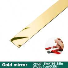 5m Stainless Steel Mirror Polished Self-Adhesive Titanium Gold Strip - Gold - View 10