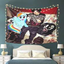 Sematary Tapestry - Gothic Punk Wall Hanging Decor With Rocker Design, Poster For Living Room, Bedroom, Office - Easy Hang No Electricity Needed, Room Decoration, Edgy Artwork, Durable Fabric, Unique Artwork, Alternative Style Lovers - Nhiều màu - Xem 1