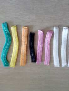 100PCS/Disposable Fluffy Cap 21 Inch Hair Mesh, Elastic Dustproof Cap, Suitable For Catering Services, Beauty, Prevent Hair Loss Kitchen And Other Places. - White - View 6