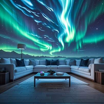  1pc Northern Lights Starry Sky Atmosphere Lamp With Multi-Color LED Projector Night Light, Suitable For Home Decor, Bedroom, Living Room - Includes Remote Control, Gift For Valentine's Day, Birthday And Various Festivals