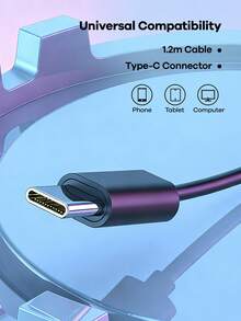 REMAX 有线耳塞，带可拆卸麦克风，适用于游戏和音乐；深度降噪和 RGB 灯光；1.2 米 Type-C 线缆；游戏耳机；通用兼容耳机； - RM-709a - 查看 9