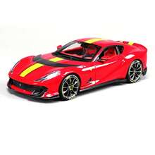 1:64 Escala Bburago  Serie Coleccionable Modelo de Coche de Metal Fundido (812 COMPETIZIONE Rojo) - Rojo - Ver 3