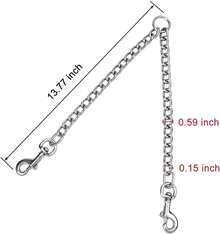 Metal Double Dog Leash Coupler, Chew-Resistant-Dual Pet Leash Extension Splitter 2 Dogs - SIZE XL - View 2
