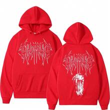 Rap Singer Ghost Dance Graphic Printed Men's Hoodie Fashionable And Casual Harajuku Hoodie - White - View 11