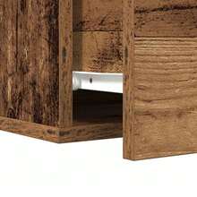 vidaXL Cómoda de cabecera 2 unidades madera antigua 35 x 35 x 20 cm - Marrón - Ver 9