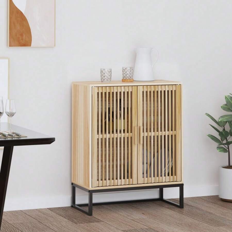 Buffet vidaXL 60x30x75 cm, madera, ingeniería - Marrón - Ver 1