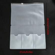 Zippered Travel Notebook Folder | Plastic Card Holder Organizer Pouch For TN Diary/Notebook/Scrapbook/Journal | Standard Size And Passport Size Notebook Accessories Card Holder Pouch - Standard/Pocket/Passport Size, Travel Essential, Card Storage, Compact Organizer, Minimalist Design, Durable Zipper, Pocket Organizer, Passport Holder, Office Supplies - Frosted - View 14