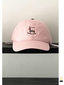 1pc Soft Top Dachshund & Gingham Bow Embroidered Baseball Cap, Cartoon Puppy Bow Plaid Strap, Fashionable, Suitable For Spring/Summer, Versatile, High Quality, Ins , Sun Protection, - Multicolor - View 18