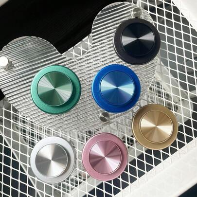 Support magnétique à aspiration en alliage d'aluminium électrolytique, support de bureau stable à coussin d'air, convient pour support télescopique de téléphone, support de prise de téléphone à ouverture rapide, accessoires de téléphone, décoration de téléphone, essentiels de téléphone, support télescopique de téléphone, support de téléphone, petit cadeau pour l'amour, les proches, les amis compatible avec , téléphone Android, cadeau pour anniversaire, famille, amis, support d'anneau de téléphone