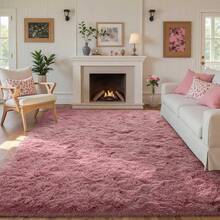 1pc Soft Fluffy Luxury Shag Area Rug - Plush, Non-Slip, Machine Washable, Anti-Fade, Soft-Touch, Shaggy Floor Carpet For Living Room, Bedroom, Home Decor, Room Decor, Accent Rug, Floor Covering, And More With Anti-Slip Backing And Easy Maintenance