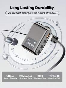 REMAX 带降噪功能的夹式蓝牙5.4耳机；12.6英寸可伸缩线缆；液晶显示屏；来电振动提醒；运动耳机；游戏耳机；办公耳塞； - K89-多色 - 查看 11