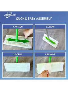 Dry Sweeping Cloths Disposable Mop Refills Floor Dust Mop Pad, Floor Cloth Refills For Standard Sweeper, Pack Of 60 - trắng - Xem 4