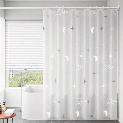 1pc Waterproof Shower Curtain (PEVA Material), Multiple Colors Available, Bathroom Accessory, Waterproof And Mildew Resistant, Machine Washable, Suitable For Bathroom/Balcony Partition, Shower Curtain, Solid Color Window Curtain 71in*71in/71in*79in/32in*71in/60in*71in