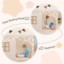 Tent Crawl For Boys & Girls Play Tent, Portable & Foldable Tents, Indoor Outdoor Tent Playhouse, Ideal Holiday Family Party Gift, Light Not Included - Hồng - Xem 2