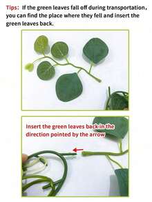 2/4件套银色桉树叶星形花环，带LED灯，白色山茶花藤蔓，桉树叶桌旗，人造绿植藤蔓，适用于家居装饰、房间装饰、性别揭晓派对、教室、卧室、婚礼、新娘送礼会、派对、婴儿派对、露台、情人节、母亲节、毕业典礼、教师节礼物 - 彩色 - 查看 8