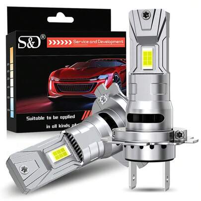  S&D H4 LED Headlight Canbus 80W 40000LM 9005 9006 H11 H7 LED Lights Bulbs Car Turbo Lamps Auto Headlamp With Fan 12V 6000k