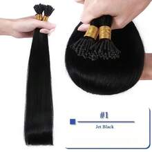 I型接发，自然直发，真人发，30克/包，轻薄角蛋白发，长度10-24英寸 - S1 - 查看 7