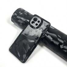 1pc Black Ghost Camouflage Car Wrap Decal, DIY Carbon Fiber Forged, Personalized Car Sticker With Vinyl Adhesive, Suitable For Motorcycle, Skateboard, Car Wrap, Color Change Film, Car Modification