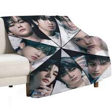 Stray K-Ids KPOP Blanket, Stray Merch, SKZOO Characters Blankets, Bedroom Bedding,Cozy Cute Gift For Stay Fandom - Black and White - View 3
