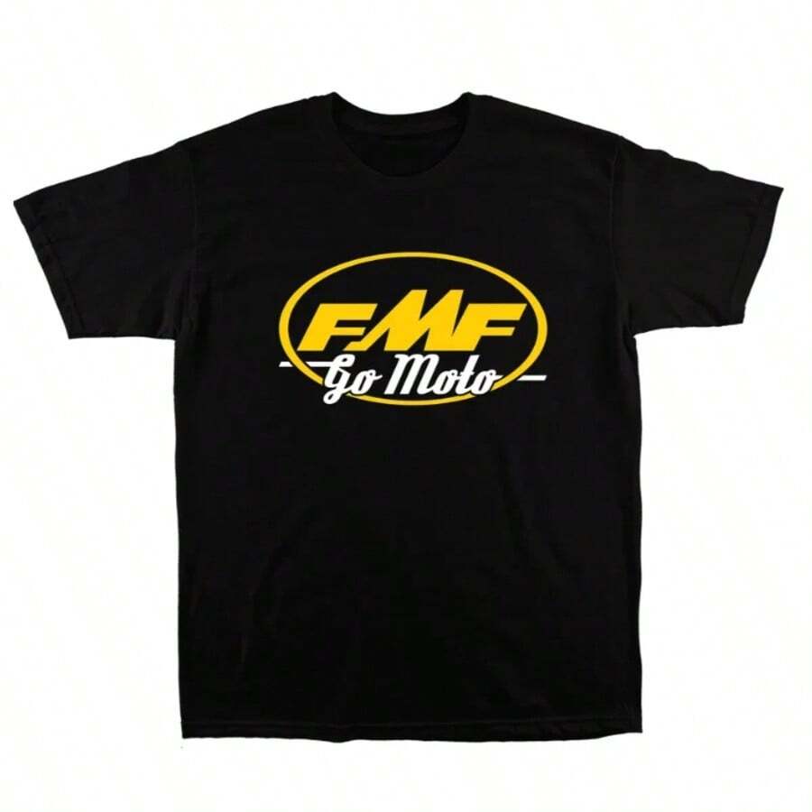 20262026 Nueva camiseta de verano FMF impresa de algodón puro Y2K para hombres y mujeres,  calientes, ventilada y clásica de manga corta para la calle - Negro - Ver 1