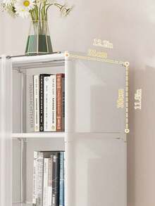 1件便携式衣柜，衣柜收纳架，多功能立方体书架，衣橱，31.5英寸 x 15.7英寸，带搁板、鞋架、独立式展示架、落地式组装储物架（带帘子），书籍收纳柜，适用于卧室、客厅、家居装饰，适合室内收纳，卧室、厨房、客厅、书房、办公室收纳、节日收纳、圣诞礼物 - B - 查看 9