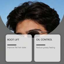 男士蓬松发粉，自然发质增强剂，便携式日常护发粉