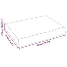 vidaXL Étagère murale 40x30x(2-6) cm bois de chêne massif non traité - Castano - Visualizzare 9