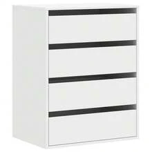 vidaXL Cómoda de ángulo blanco 60x41x76 cm madera de ingeniería - Blanco - Ver 2
