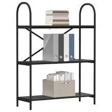 vidaXL Étagère Chêne noir 80 x 30 x 109 cm Bois d'ingénierie - Noir - Voir 3
