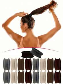 10/5/1pc High Elasticity Ultra-Wide Seamless Hair Band With A Sophisticated Look - A Hair Elastic That Won't Damage The Hair. Perfect For Girls Tying A High Ponytail. - Multicolor - View 3