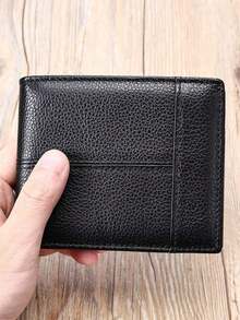 Genuine Leather RFID Anti-Theft Brush Wallet Top Layer Cowhide High-End Business Wallet Classic Fashion Multi Slot Wallet Fall Men's For Man Wallet Christmas Gifts Gift Thanksgiving Vintage Gifts For Men Wallet Purse Wallet Small Wallet Men Wallet Leather - Black - View 3