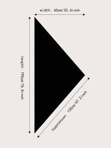 1pc Minimalist High-Quality Wool Blend Solid Color Fringed Triangle Scarf, Women Fashion Versatile A/C Room Triangle Shawl Outerwear Neck Warmer For Dress - Multicolor - View 8