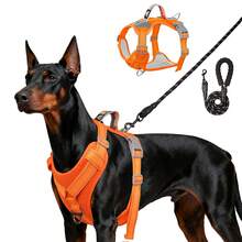 2pcs Large Dog Tactical Chest Harness & Leash Set, Anti-Escape Military Service Leash (With Handle + Webbing Hanging System), Easy Control For Dog Walking, Adjustable Shoulder Strap With Reflective Strips - Multicolor - View 5