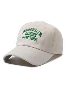 1pc Wine Red Oversized Brim Sun-Shading Fashionable Versatile Baseball Cap - Burgundy - View 4