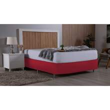 Saia para Cama Box Coladinha Padrão Malha Gel - Vermelho - Visão 1