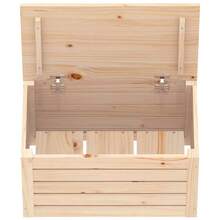 vidaXL Caja de almacenamiento madera maciza de pin 59,5x36,5x33 cm - Marrón - Ver 8