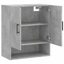 vidaXL Wandschrank, Betongrau, 60x31x70 cm, Holzwerkstoff - Grau - Übersicht 6