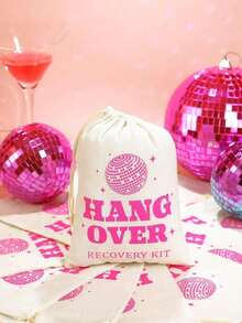 10件/5件装紧急解酒套装，单人派对酒精急救包，帆布袋，应急求生包，婚礼礼品袋，红十字会亚麻礼品袋。适用于单人派对、母亲节、毕业典礼、康复活动派对装饰、创意小礼物、节日用品、生日派对用品、生日礼物、手工装饰、婚礼装饰。 - 彩色 - 查看 4