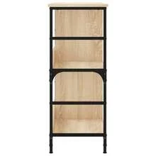 vidaXL Bibliothèque chêne sonoma 78,5x33x82 cm ingénierie du bois - Tabac - Voir 5