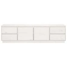 vidaXL Mueble TV blanco 176x37x47,5 cm madera de pin macizo - Blanco - Ver 6